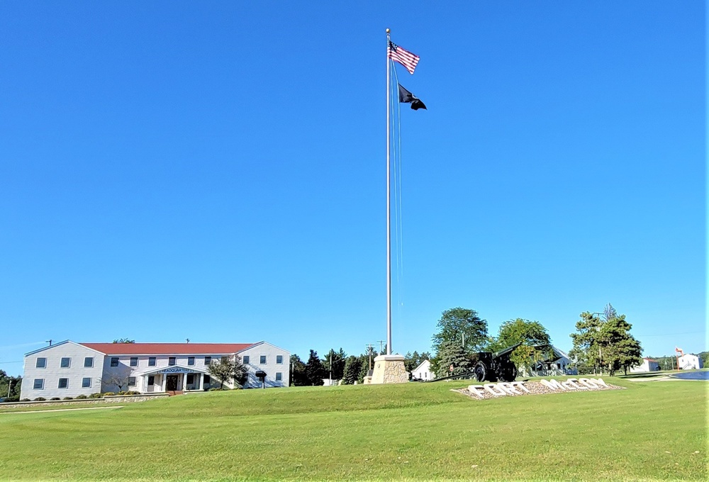 American Flag and Fort McCoy