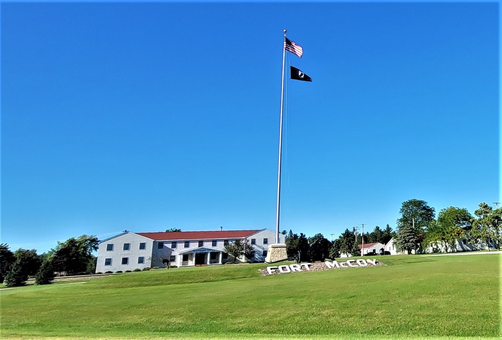 American Flag and Fort McCoy