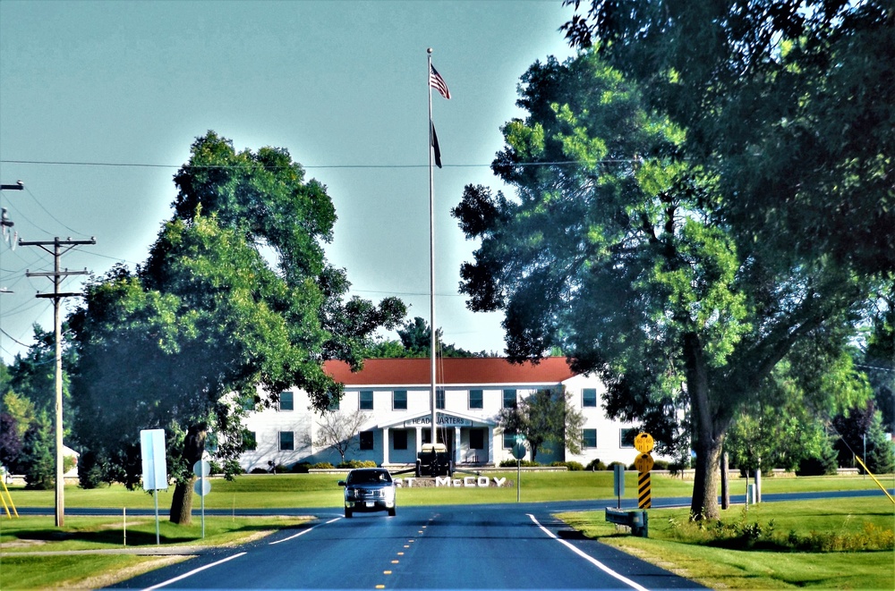 American Flag and Fort McCoy