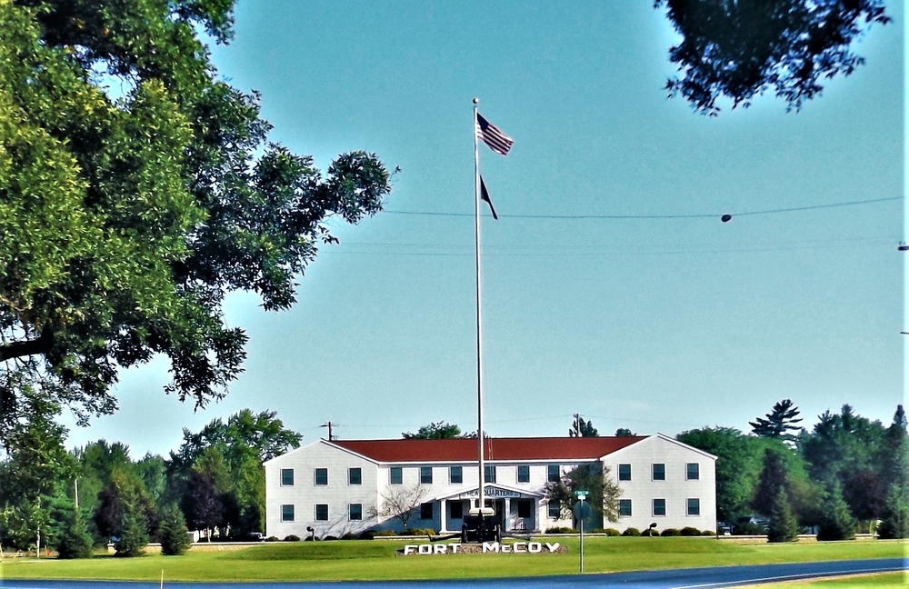 American Flag and Fort McCoy