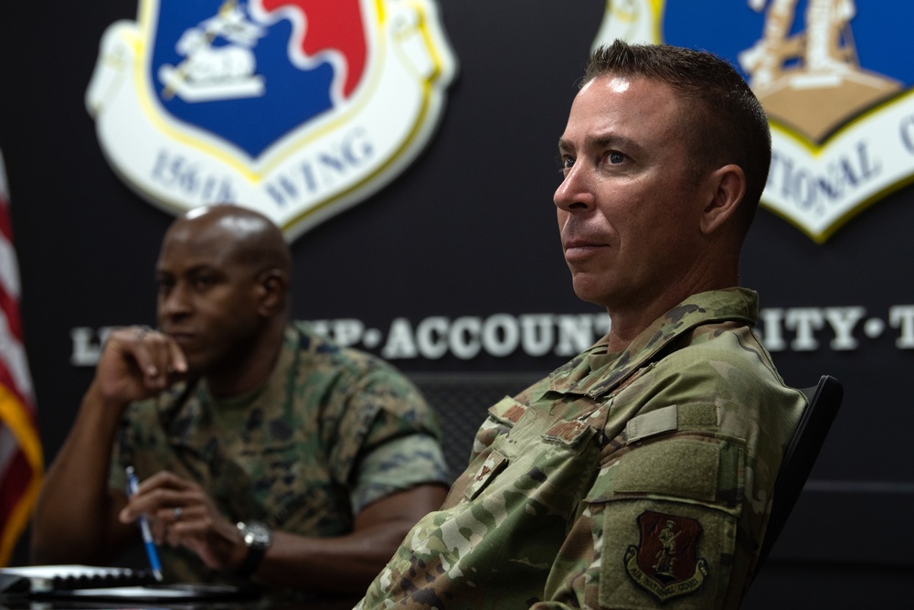 USMC Sgt. Maj. James Porterfield, Command Senior Enlisted Leader, NORAD and USNORTHCOM visits the PRANG