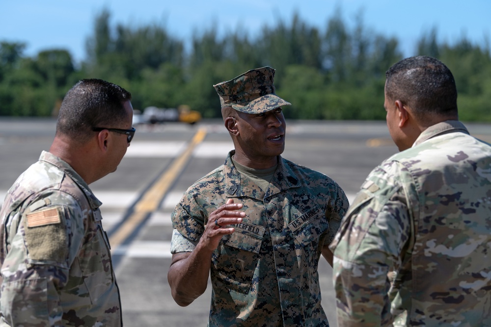 USMC Sgt. Maj. James Porterfield, Command Senior Enlisted Leader, NORAD and USNORTHCOM visits the PRANG