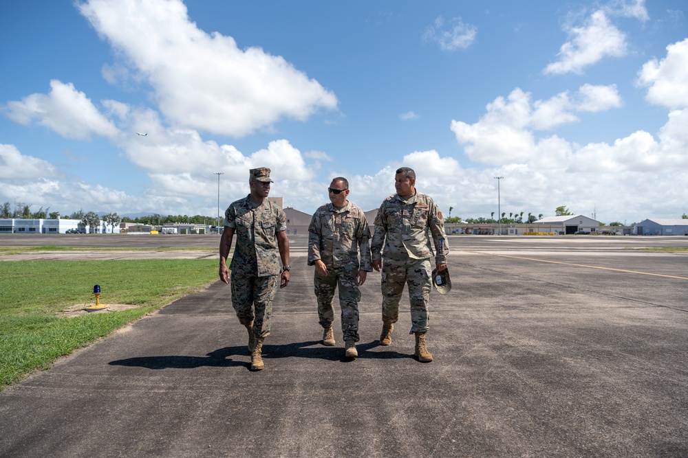 USMC Sgt. Maj. James Porterfield, Command Senior Enlisted Leader, NORAD and USNORTHCOM visits the PRANG