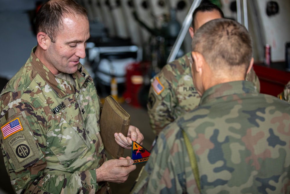 DVIDS - Images - Col. Morris Presents Maj. Gen. Joks With a 1AD patch ...