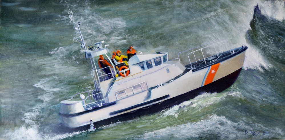 US Coast Guard Art Program 2017 Collection, Ob ID# 201705, &quot;Inbound,&quot; Dennis Boom (5 of 33)