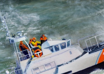 US Coast Guard Art Program 2017 Collection, Ob ID# 201705, &quot;Inbound,&quot; Dennis Boom (5 of 33)