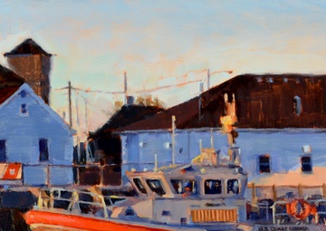 US Coast Guard Art  Program 2017 Collection, Ob ID# 201712, &quot;Heading out in District Nine,&quot; Kristin Hosbein (12 of 33)