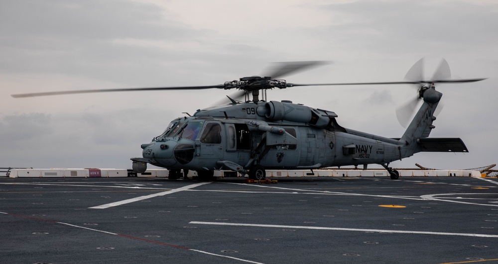 USS Mesa Verde conducts flight operations