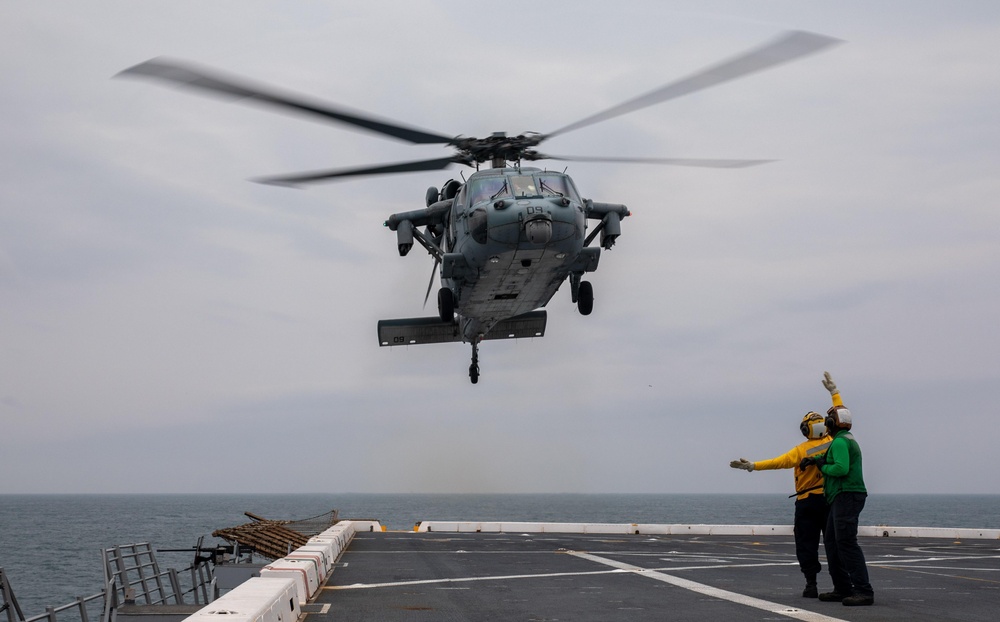 USS Mesa Verde conducts flight operations