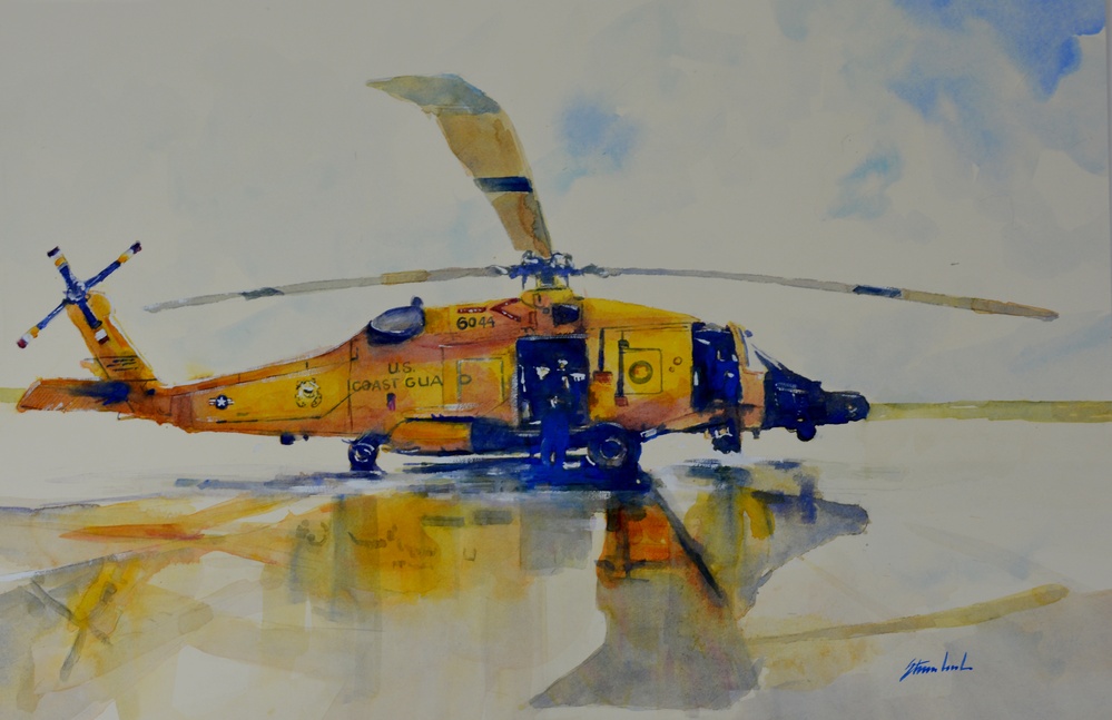 US Coast Guard Art  Program 2017 Collection, Ob ID# 201718,  &quot;Jayhawk,&quot; Steve Lush (18 of 33)