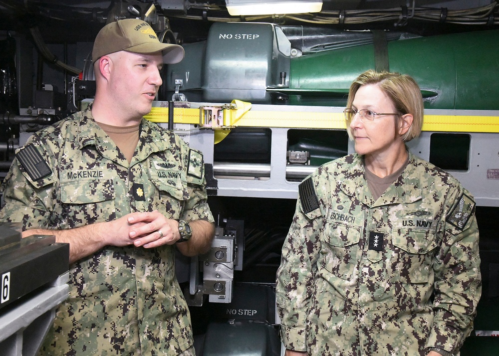 Vice Adm. Kelly Aeschbach tours USS New Mexico (SSN-779)