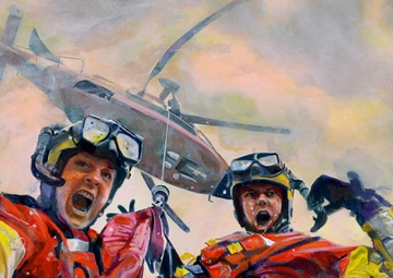 US Coast Guard Art  Program 2017 Collection, Ob ID# 201732,  &quot;Last flight, John Ward (32 of 33)