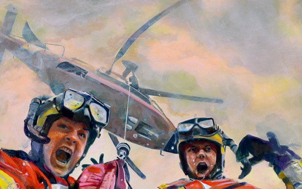 US Coast Guard Art  Program 2017 Collection, Ob ID# 201732,  &quot;Last flight, John Ward (32 of 33)