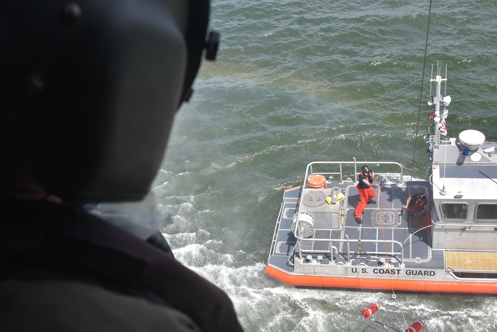 Coast Guard Air Station MH60 Jayhawk conducts Hoist Training