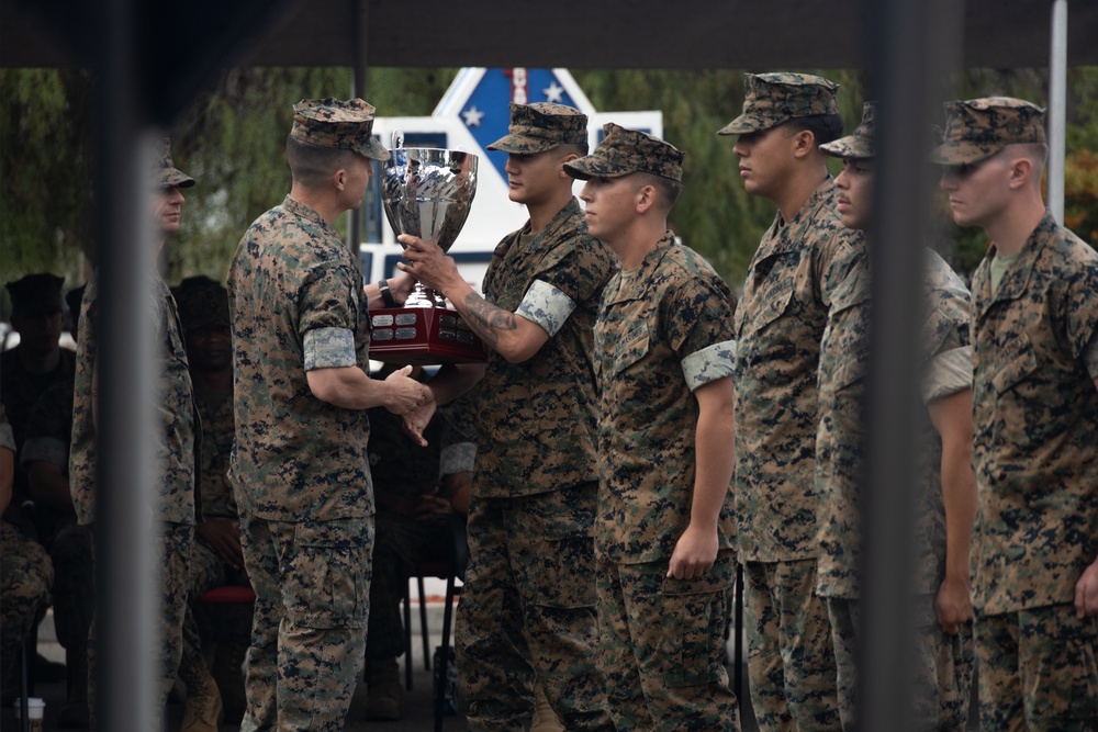 1st Marine Division Marines, sailors awarded during morning colors ceremony