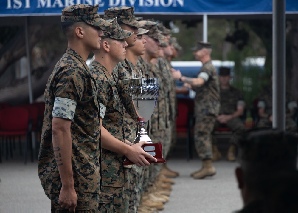 1st Marine Division Marines, sailors awarded during morning colors ceremony