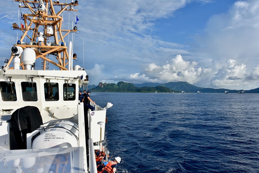 USCGC Oliver Henry departs Pohnpei