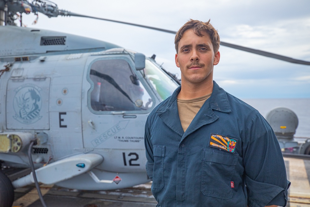 Poughkeepsie, New York Native Serves Aboard USS Antietam while conducting operations in the Philippine Sea