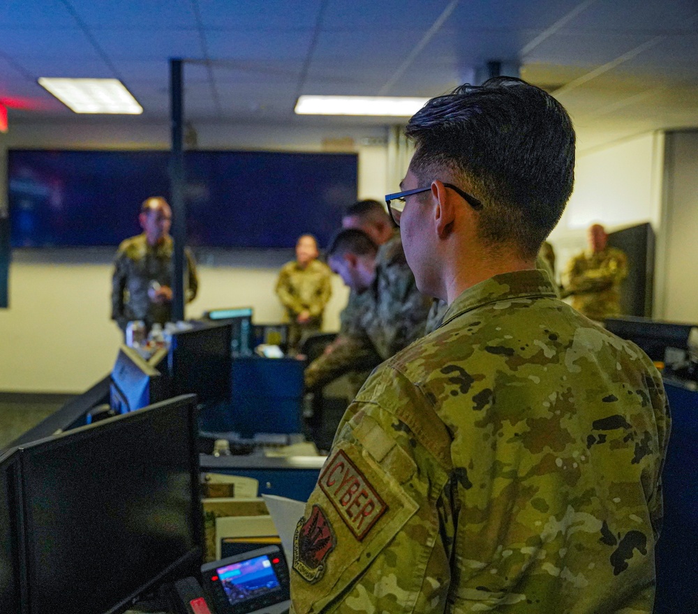 Sixteenth Air Force command team visits the 688th Cyberspace Wing