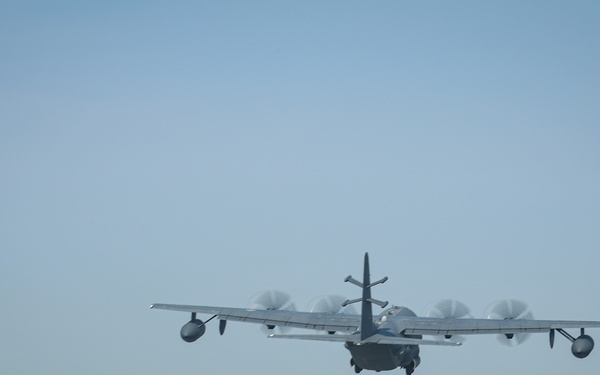 Historic EC-130J Commando Solo military aircraft performs final broadcast over skies of Central Pennsylvania