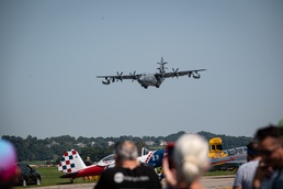 Historic EC-130J Commando Solo military aircraft performs final broadcast over skies of Central Pennsylvania