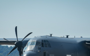 Historic EC-130J Commando Solo military aircraft performs final broadcast over skies of Central Pennsylvania