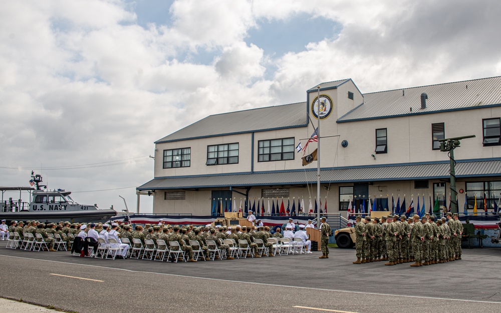 MSRON 11 hold Change of Command Ceremony held onboard NWS Seal Beach