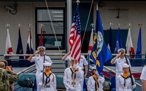 MSRON 11 hold Change of Command Ceremony held onboard NWS Seal Beach