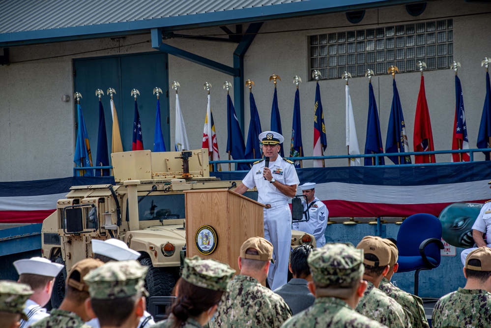 MSRON 11 hold Change of Command Ceremony held onboard NWS Seal Beach