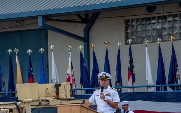 MSRON 11 hold Change of Command Ceremony held onboard NWS Seal Beach
