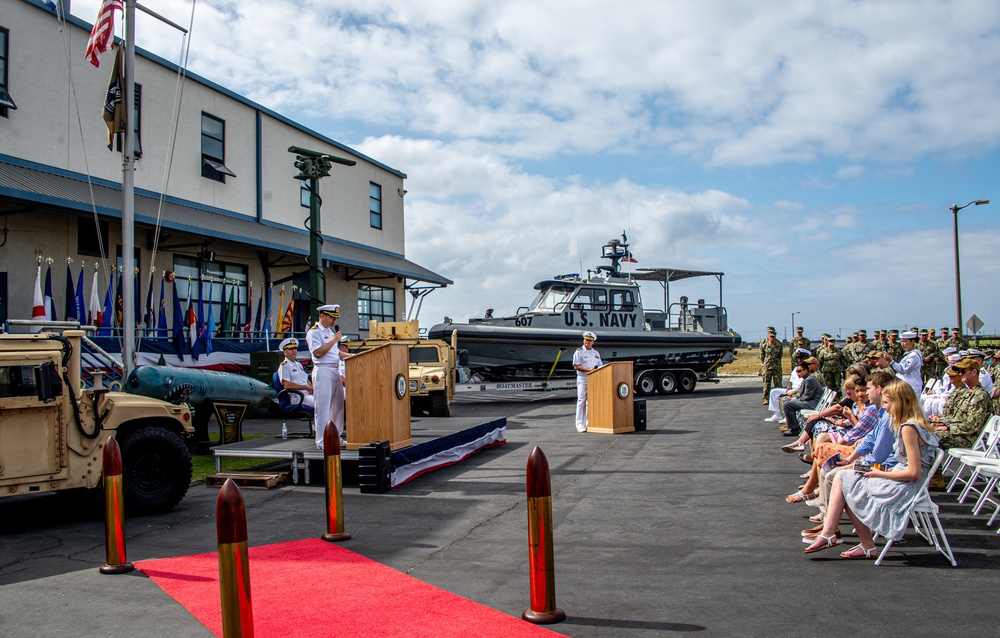 MSRON 11 holds Change of Command Ceremony onboard NWS Seal Beach