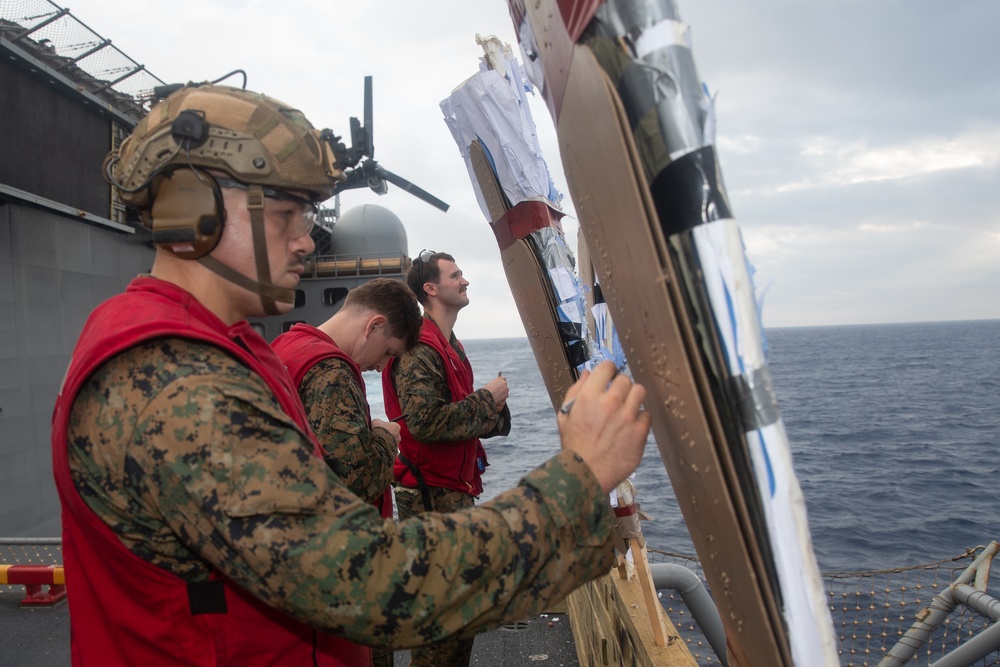 Shooting Drills Aboard USS Tripoli