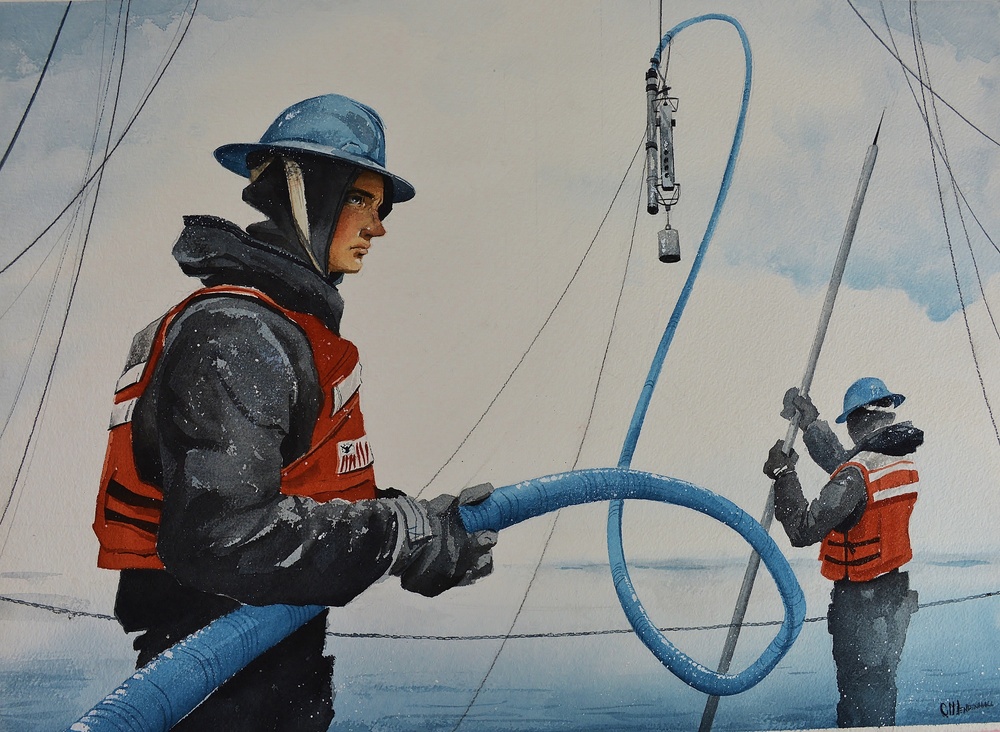 US Coast Guard Art Program 2018 Collection, Ob ID# 201817,  &quot;Agents of Arctic science,&quot; Cory Mendenhall (17 of 28)