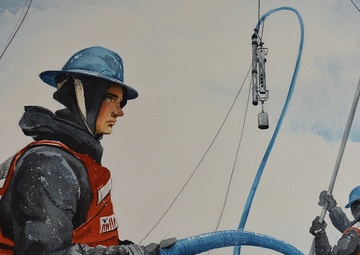US Coast Guard Art Program 2018 Collection, Ob ID# 201817,  &quot;Agents of Arctic science,&quot; Cory Mendenhall (17 of 28)