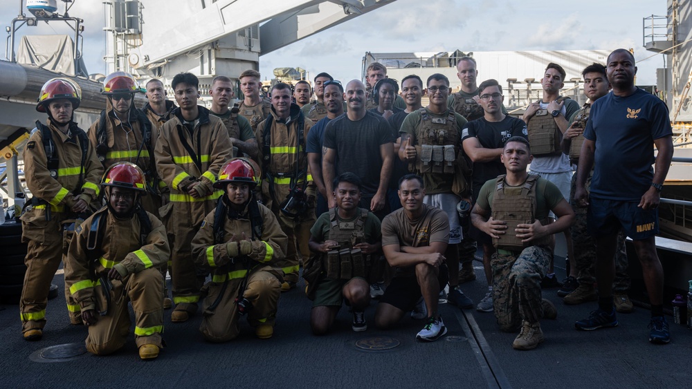 USS Rushmore conducts memorial stair climb