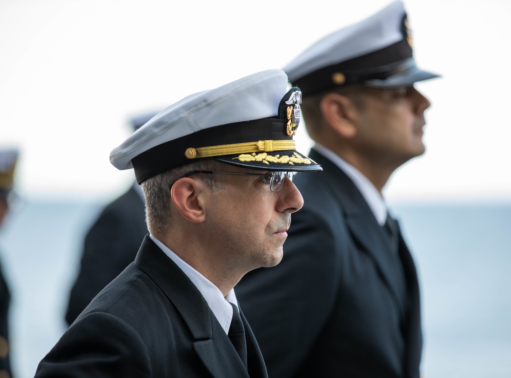 USS Gerald R. Ford Holds a Burial at Sea