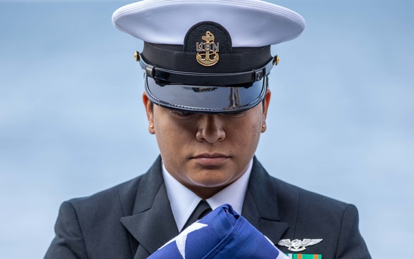 USS Gerald R. Ford Holds a Burial at Sea