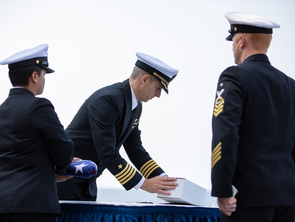 USS Gerald R. Ford Holds a Burial at Sea