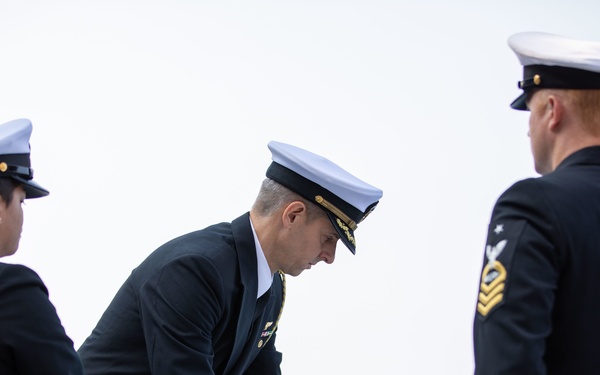 USS Gerald R. Ford Holds a Burial at Sea