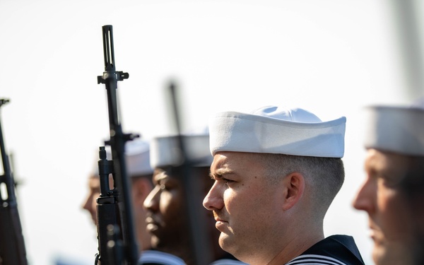 USS Gerald R. Ford Holds a Burial at Sea