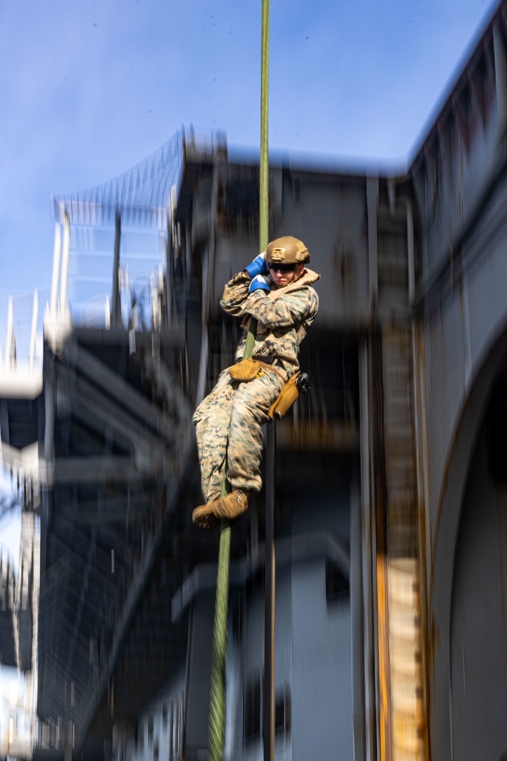 Marines Fast Rope Aboard USS Tripoli