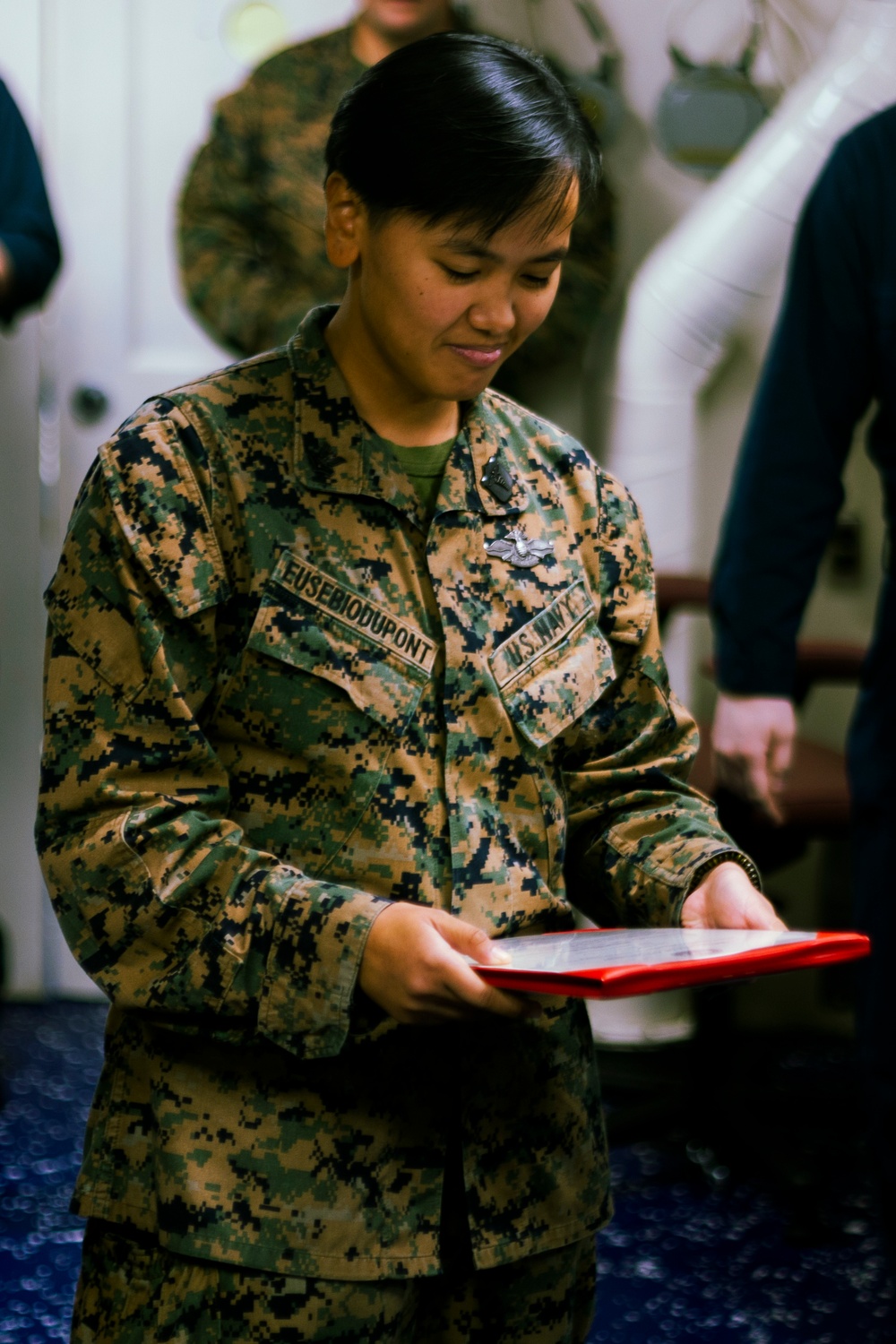 U.S. Navy Sailor Receives Meritorious Promotion Aboard USS Tripoli