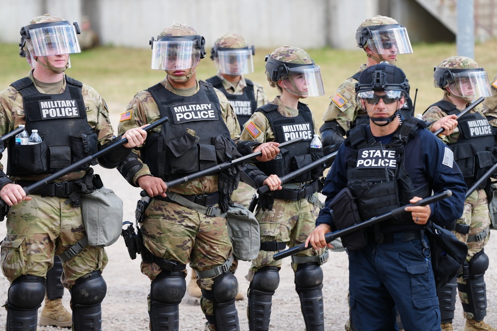 Military and Civilian Law Enforcement Conduct Civil Disturbance Training