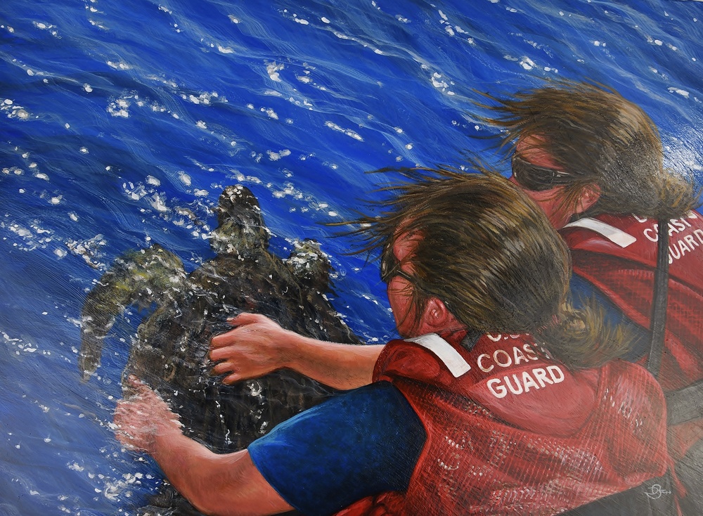 US Coast Guard Art Program 2019 Collection, Ob ID# 201904, &quot;Going home,&quot; Del-Bourree Bach (4 of 40)