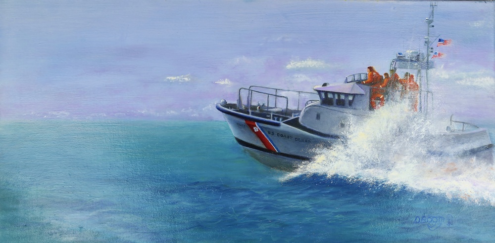 US Coast Guard Art Program 2019 Collection, Ob ID# 201906,&quot;All ahead frantic,&quot; Dennis Boom (6 of 40)