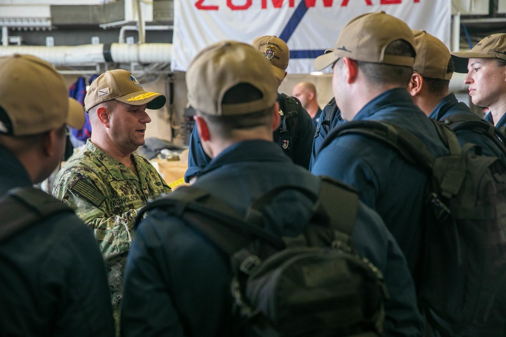 Rear Admiral Nicholson Visits USS Zumwalt