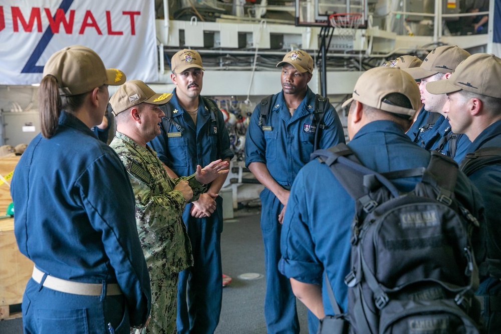 Rear Admiral Nicholson Visits USS Zumwalt