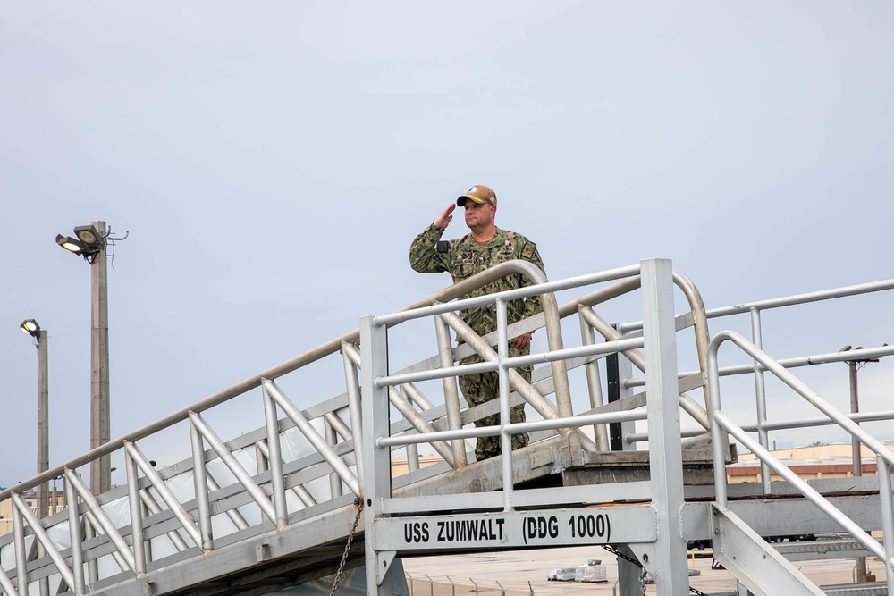 Rear Admiral Nicholson Visits USS Zumwalt