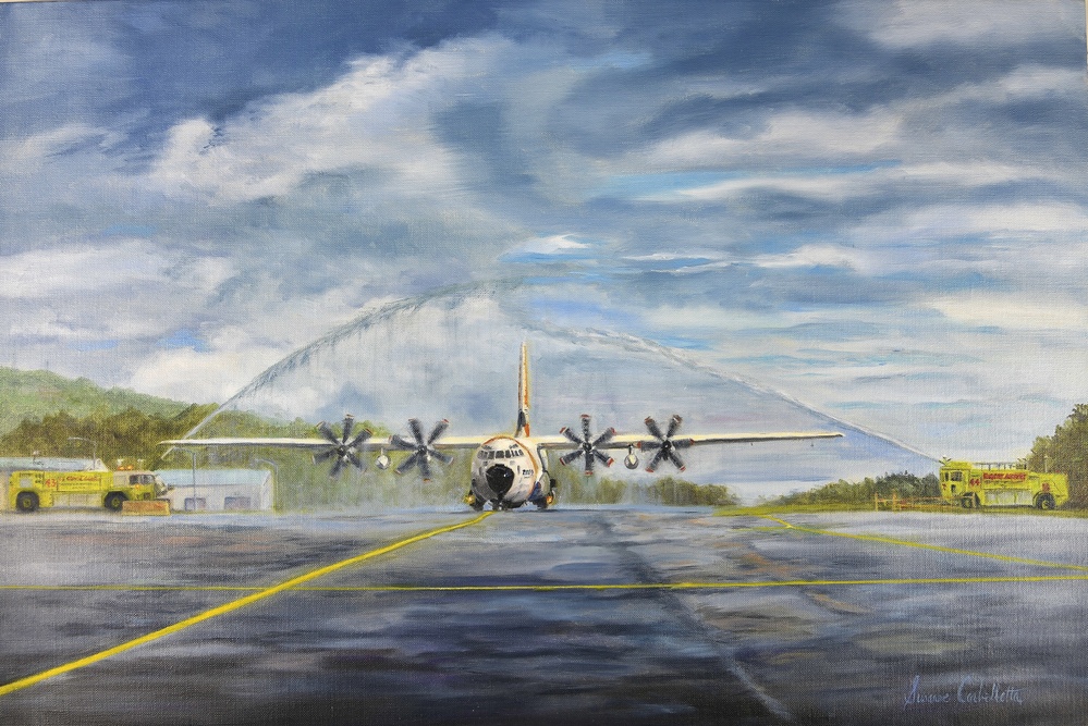 US Coast Guard Art Program 2019 Collection, Ob ID# 201910, &quot;Christening at Air Station Kodiak, Susanne Corbelletta (10 of 40)