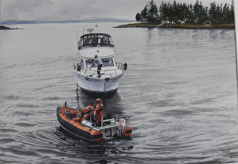 US Coast Guard Art Program 2019 Collection, Ob ID# 201915, &quot;On the job,' Louis Stephen Gadal (15 of 40)